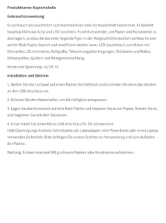 Diamond Painting Hochhelles wiederaufladbares A3 LED-Lichtbrett